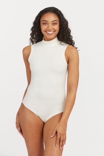 SPANX® Suit Yourself Ribbed Mock Neck Tummy Control Bodysuit