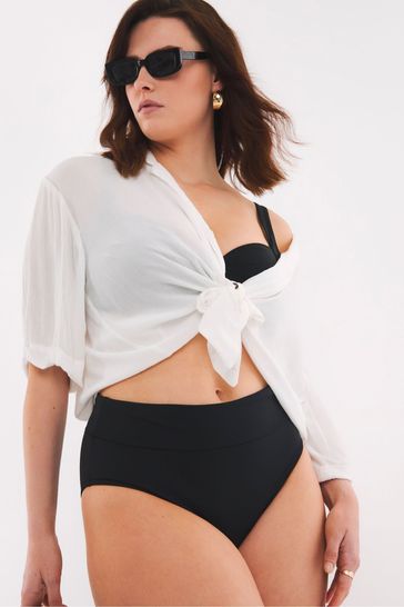 Simply Be Black Magisculpt Fold Over Bikini Briefs