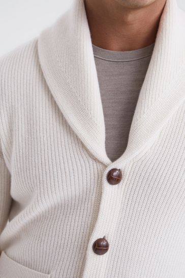 Mens shawl on sale collar cashmere cardigan