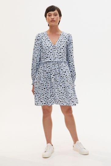 Buy Oliver Bonas Blue Dotty Print Mini Dress from Next Luxembourg