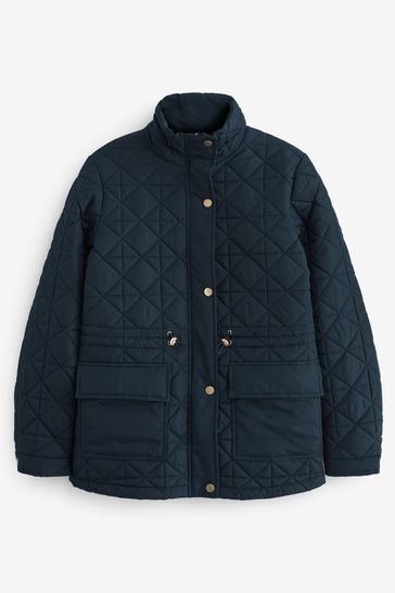 Ladies navy sale quilted jacket