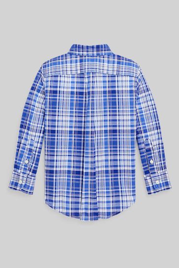 Blue check ralph lauren shirt 2025