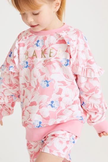 Baker by Ted Baker Pink Sweater And Shorts Set
