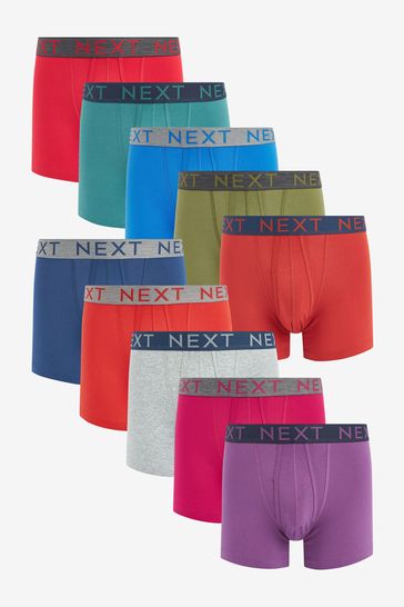 Multicolour A-Front Boxers 10 Pack