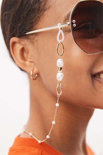 Pearl Effect Glasses Chain