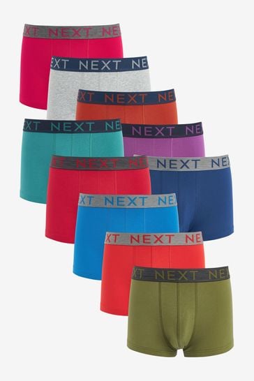 Multicolour Hipster Boxers 10 Pack