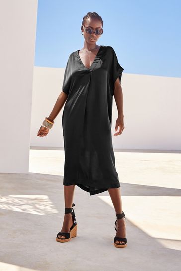 Satin beach dress deals