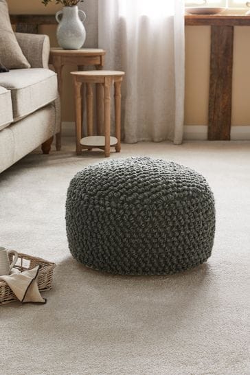 Textured pouffe sale