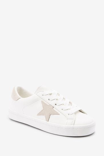 White trainers with stars discount
