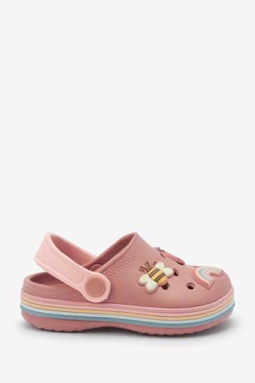 Pink Character Clogs With Ankle Strap