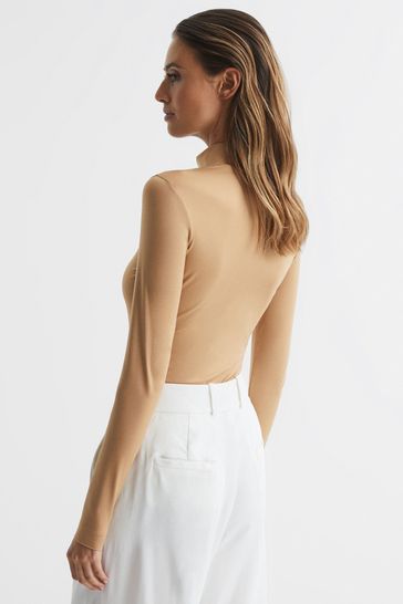 Buy Reiss Camel Bertie Turtle Neck Jersey Body from Next Luxembourg