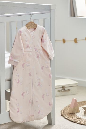 Ochre Yellow Floral Baby 100 Cotton Long Sleeve 2 Tog Sleep Bag
