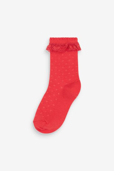 Childrens red ankle socks sale