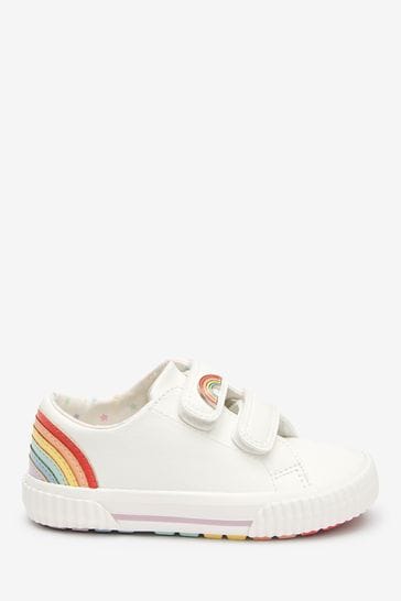White cheap rainbow trainers