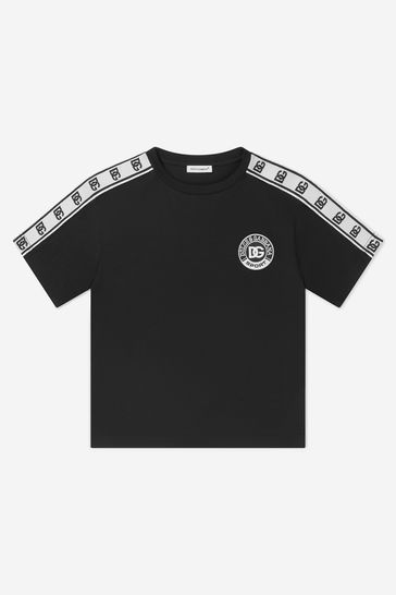 Boys Badge Logo T-Shirt in Black