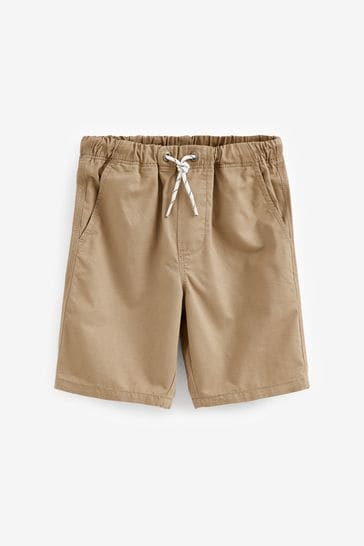 Neutral/Tan Pull-On Shorts (3-16yrs)