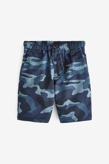 Blue Camo Pull-On Shorts (3-16yrs)