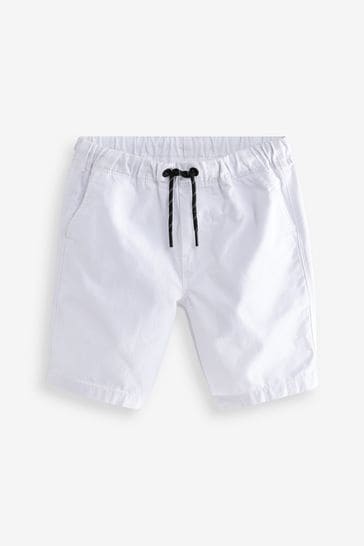 White Pull-On Shorts (3-16yrs)