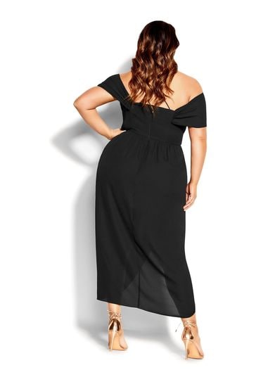 Buy City Chic Entwine Black Maxi Dress from Next Luxembourg