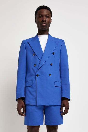 River island sales bright blue coat
