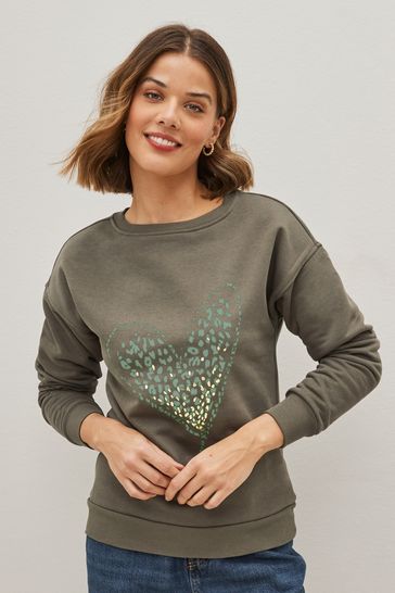 Ladies khaki sweatshirt outlet