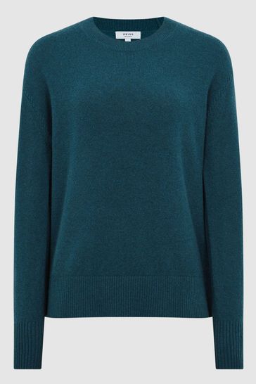 Buy Reiss Teal Heidi Cashmere Crew Neck Jumper from Next Cyprus