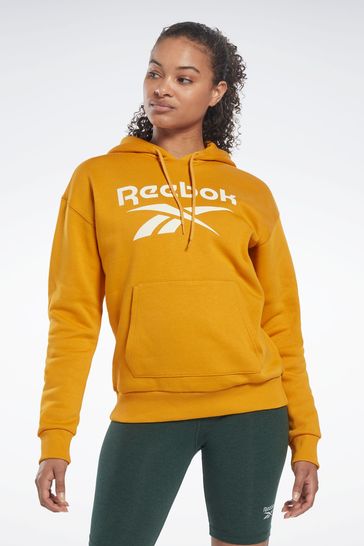 Reebok Yellow Identity Logo Fleece Hoodie