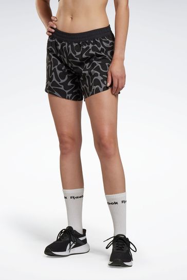 Reebok Black Running Printed Shorts