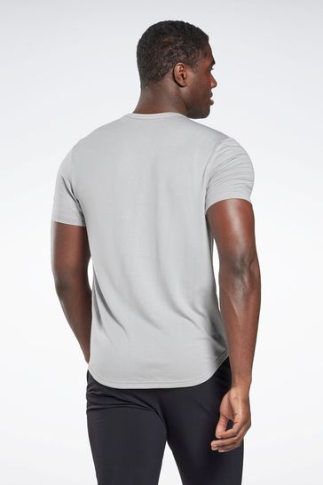 Reebok dri fit t shirt mens grey sale