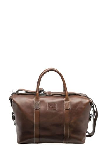 Loake Brown Balmoral Leather Weekend Bag