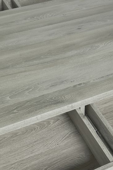 Dark grey clearance oak dining table