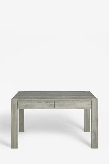 Dark grey oak dining table deals