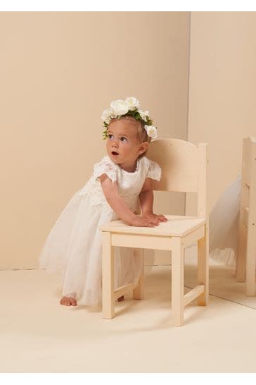Angel & Rocket White Lace Bodice Baby Dress
