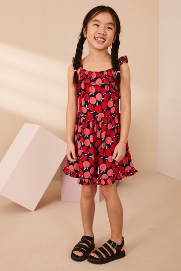 Buy Red Apple Print Frill Playsuit 3 16yrs from Next Bahrain