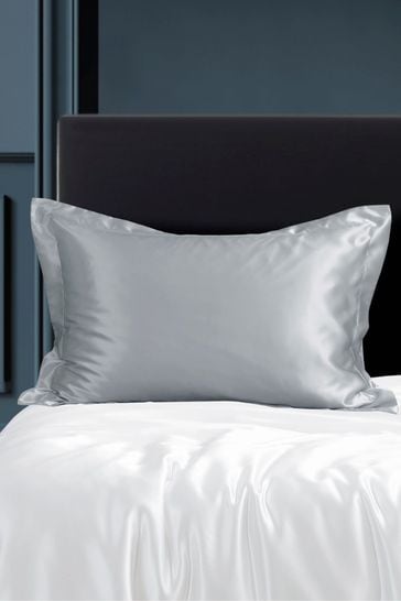 Buy Silver 100% Silk Pillowcase from Next Luxembourg