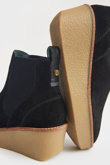 Buy White Stuff Lottie Black Suede Wedge Boots from Next Croatia