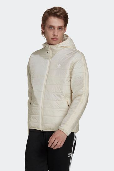 adidas Originals White Padded Hooded Puffer Jacket