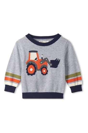 Hatley Baby Grey Tractor Sweater