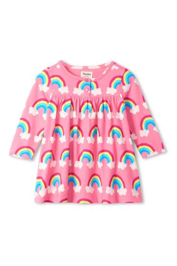Hatley Baby Pink Joyful Rainbows Dress