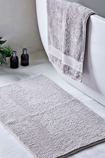 Silver Bobble Bath Mat