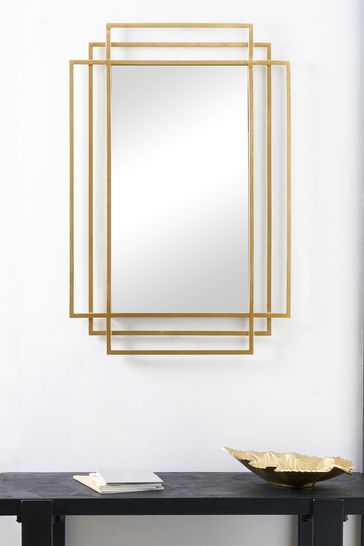 Pacific Gold Rectangular Multi Framed Wall Mirror