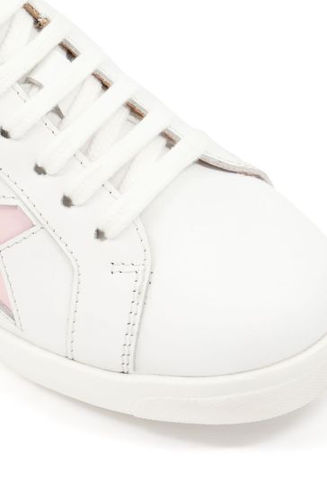 Buy Dune Girls Elliza Glitter Embellished Lace Up Trainers from