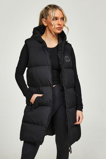 Buy Zavetti Canada Womens Salvino Longline Jet Black Gilet from Next Bahrain