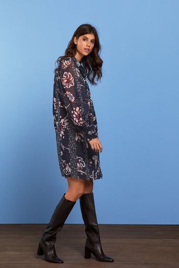 Navy long sleeve shirt sales dress