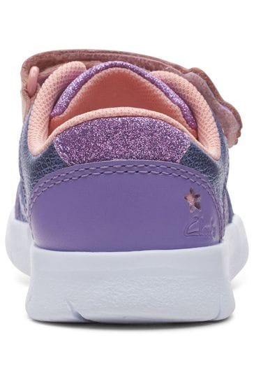 Buy Clarks Purple Multi Fit Toddler Metallic Glitter Unicorn