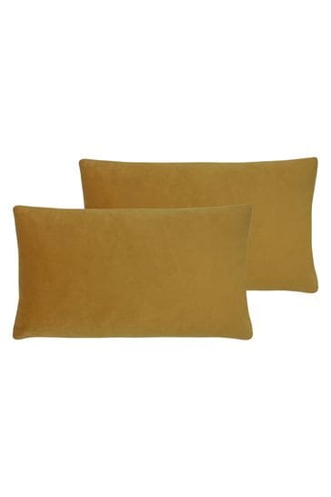 Riva Paoletti 2 Pack Yellow Sunningdale Filled Cushions