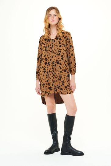 Whistles leopard top print dress