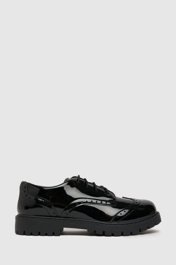 Schuh Loving Patent Brogue Black Shoes