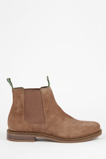Barbour® Stone Suede Farsley Chelsea Leather Boots