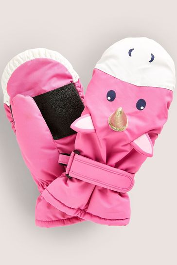 Boden Pink Novelty All Weather Mittens